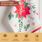 Poinsettia Christmas Kitchen Towels