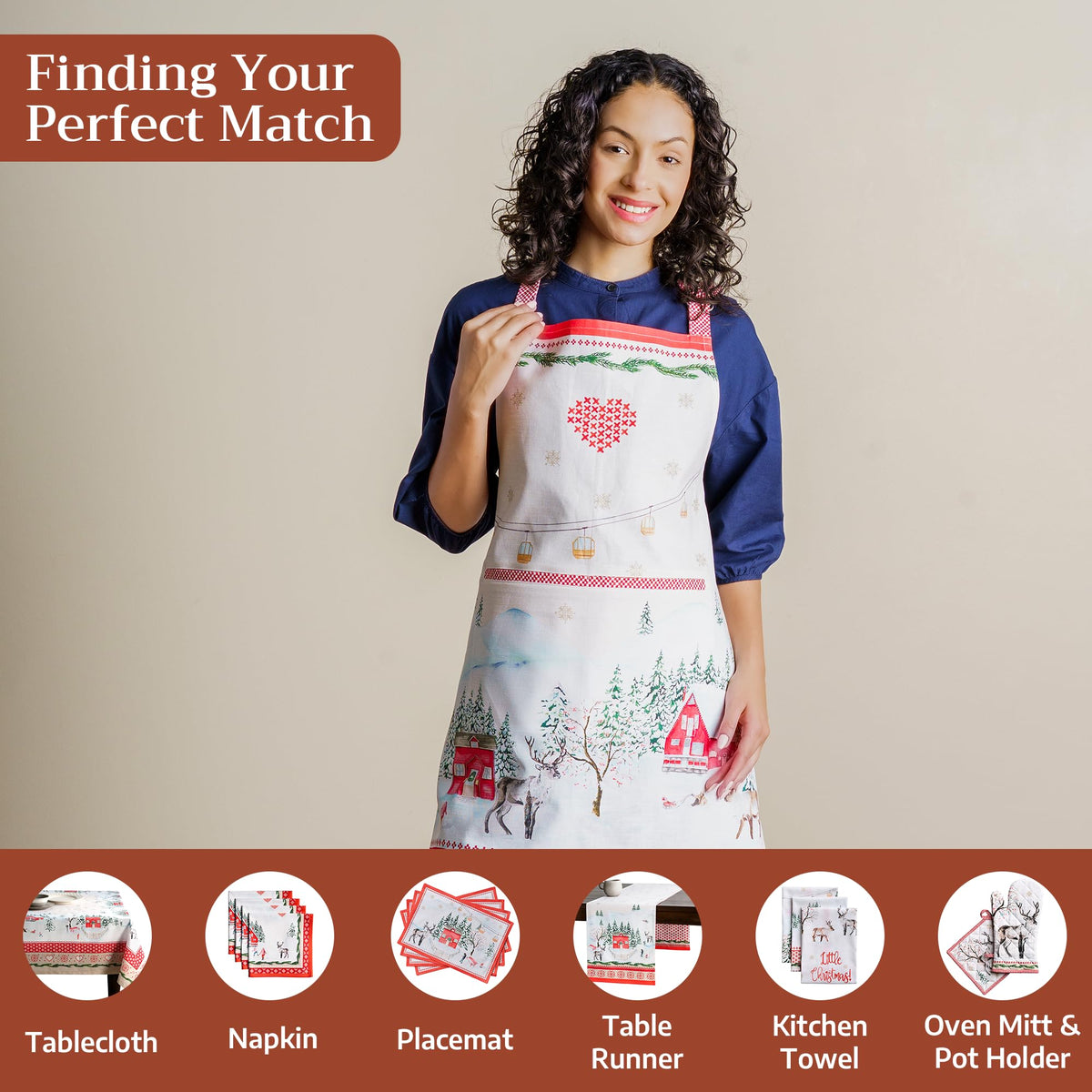 Rural Christmas Apron