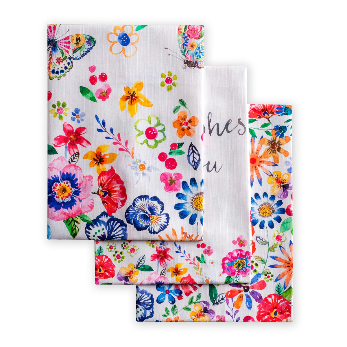 Happy Florals Kitchen Towels