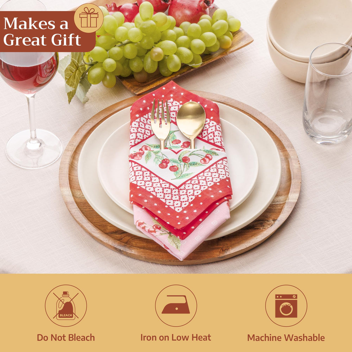 Pink Cherries Napkins