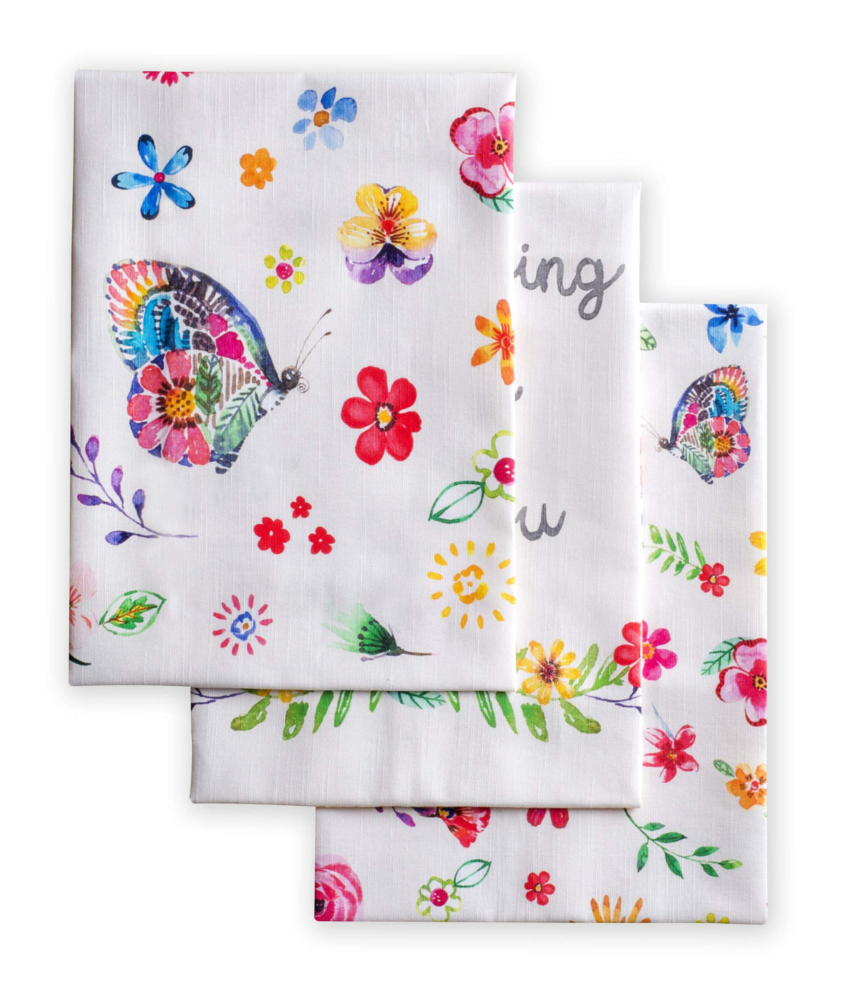Happy Florals Kitchen Towels