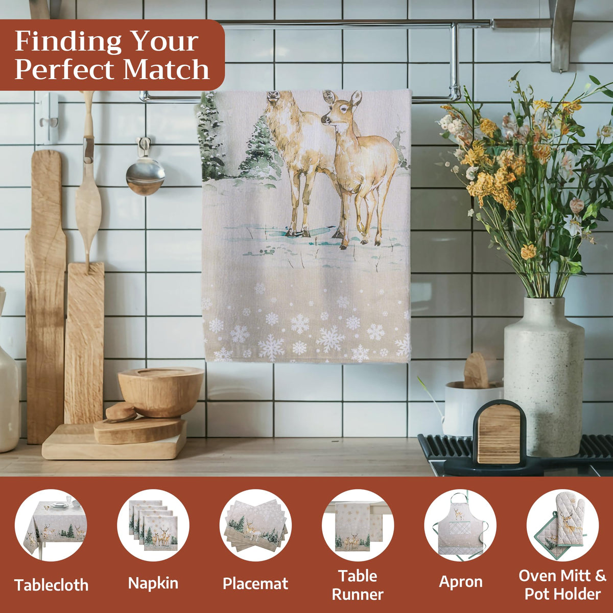 Deer In The Woods Kitchen Towels