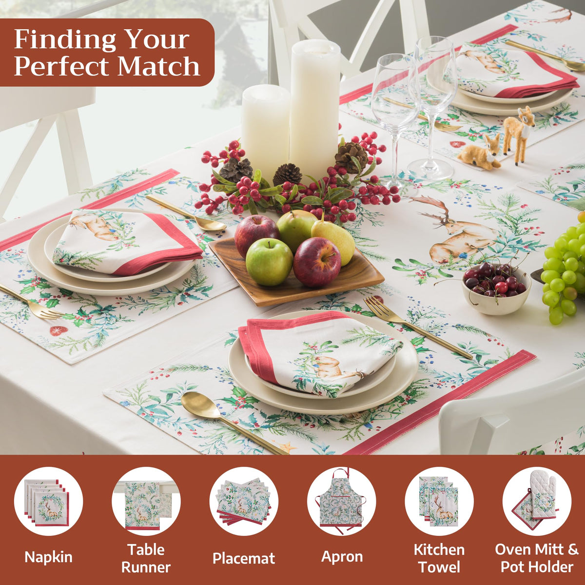 Holly Time Tablecloths