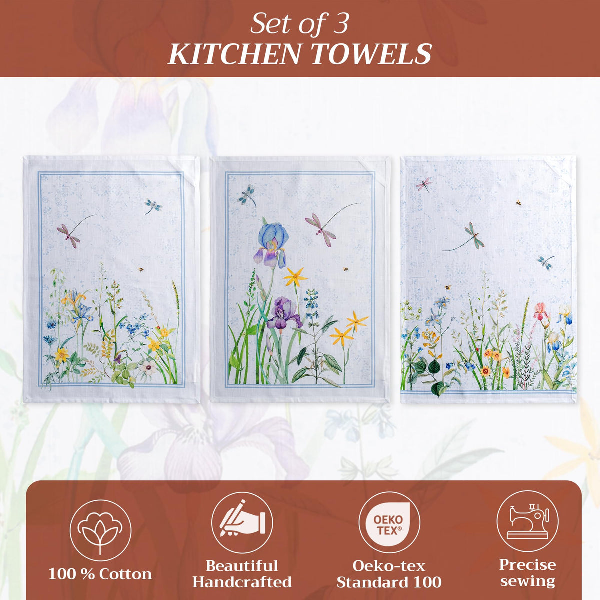 Fleurs De Mai Kitchen Towels