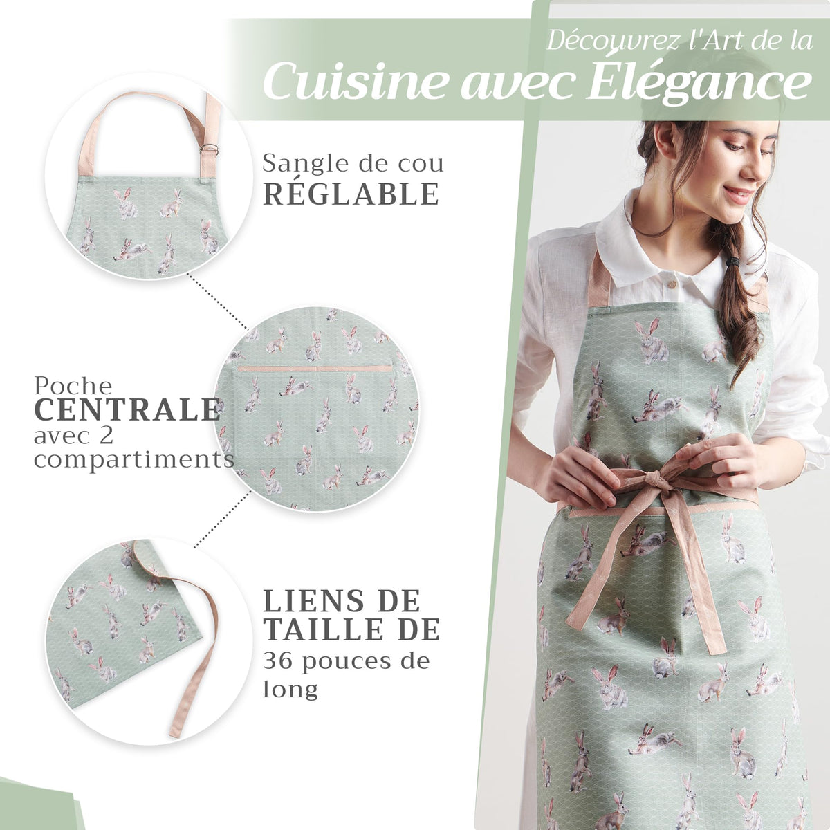 Rabbits At Dawn Apron