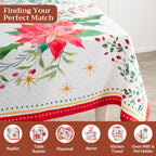 Poinsettia Christmas Tablecloths