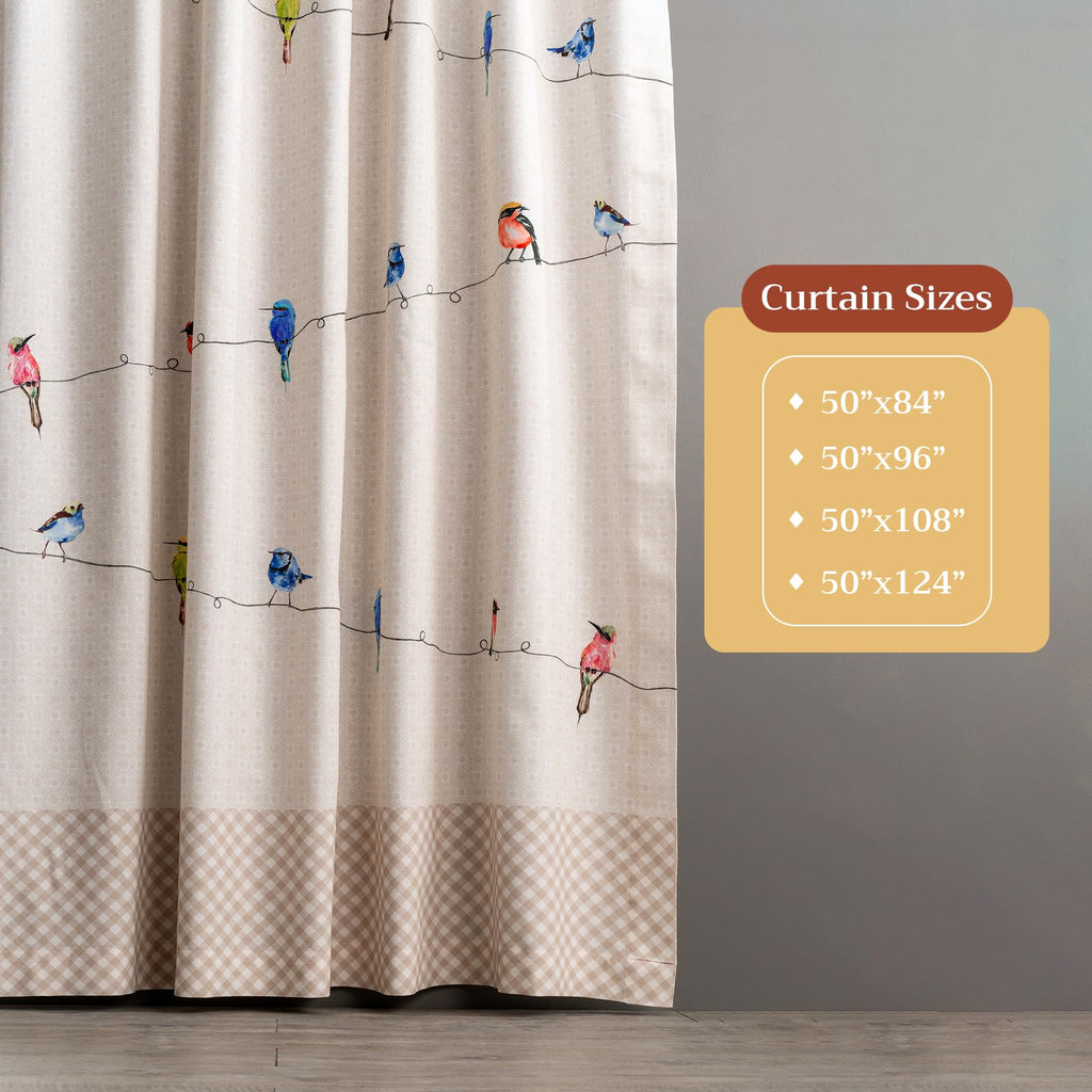 Birdies On Wire Curtains