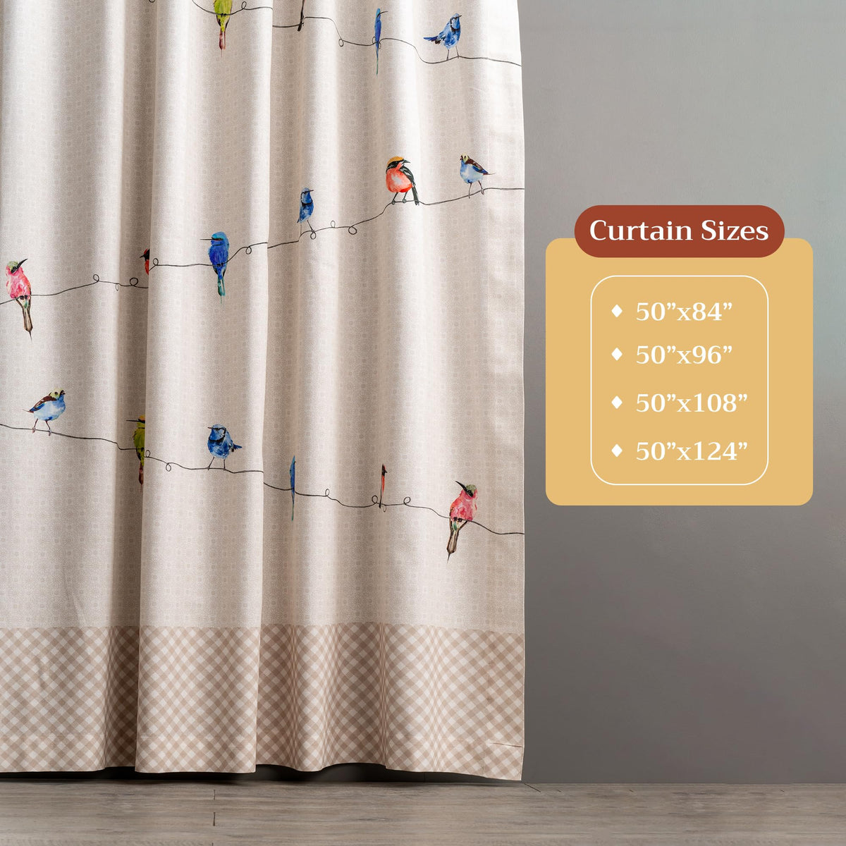 Birdies On Wire Curtains