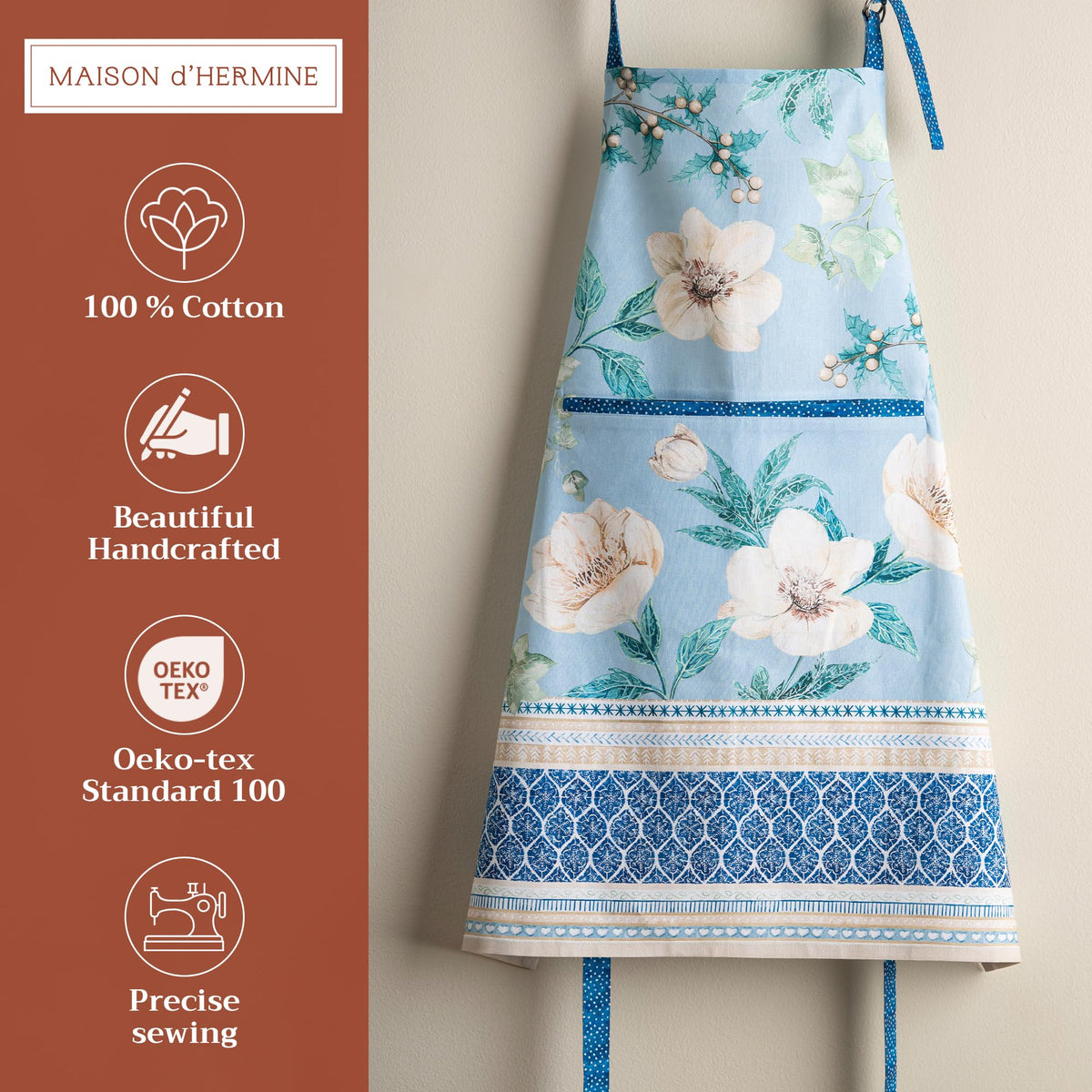 Winter Floral Apron
