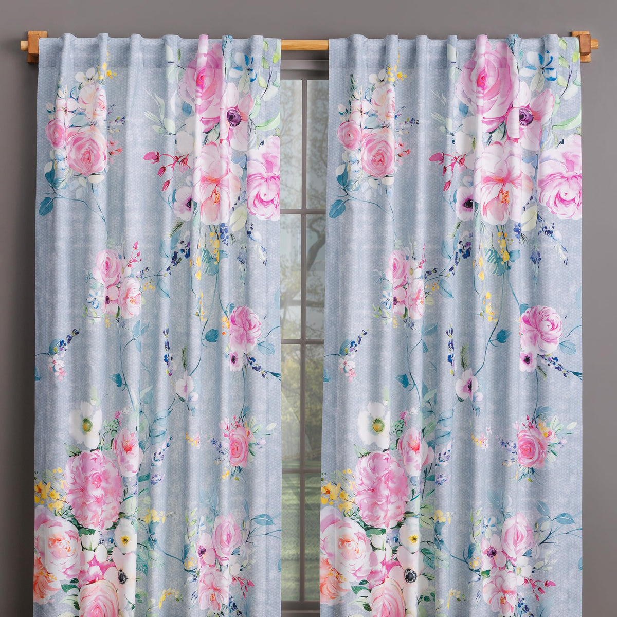 Sweet Rose Lavender Curtains