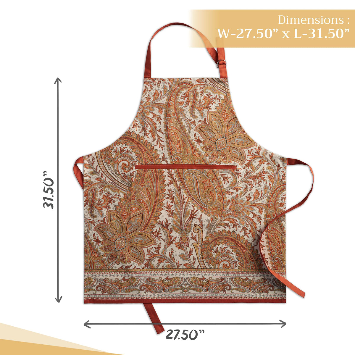 Kashmir Paisley Apron