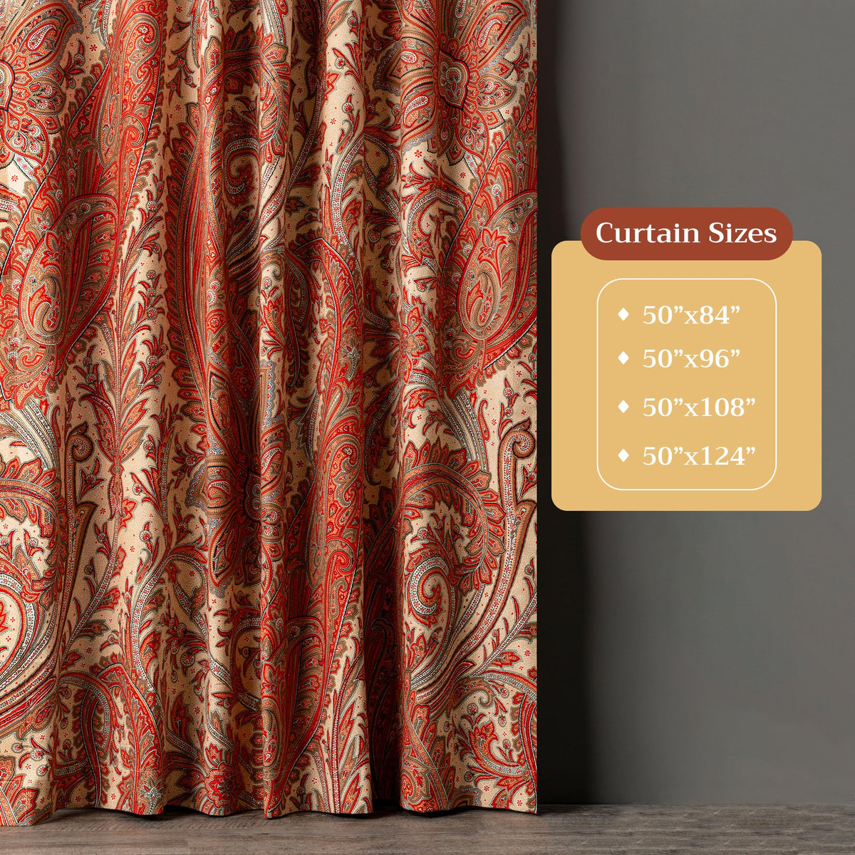 Kashmir Paisley Curtains