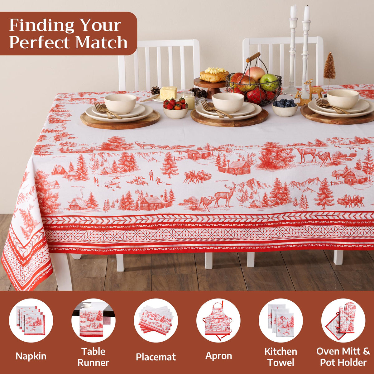 Winter Jouy Tablecloths