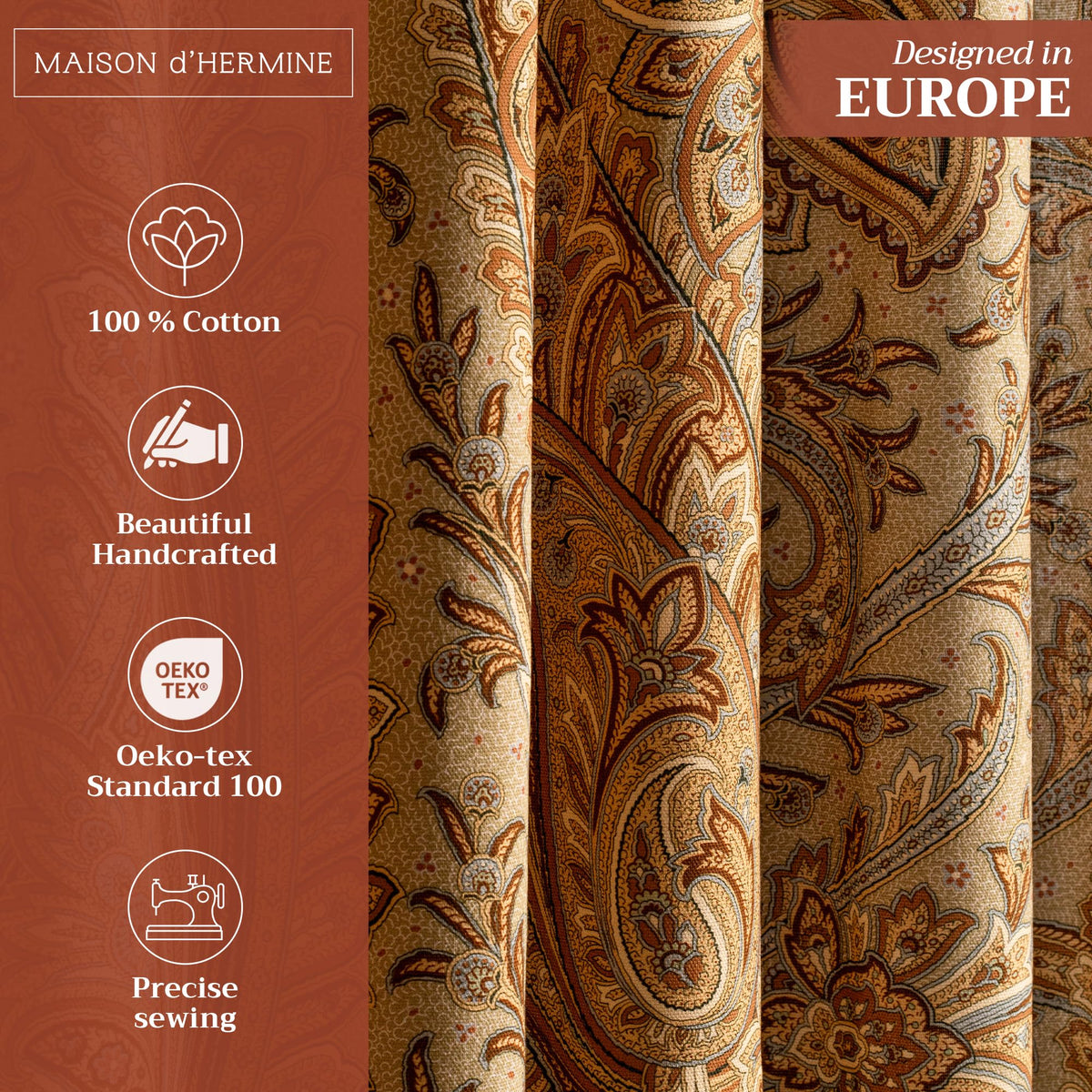 Kashmir Paisley Curtains