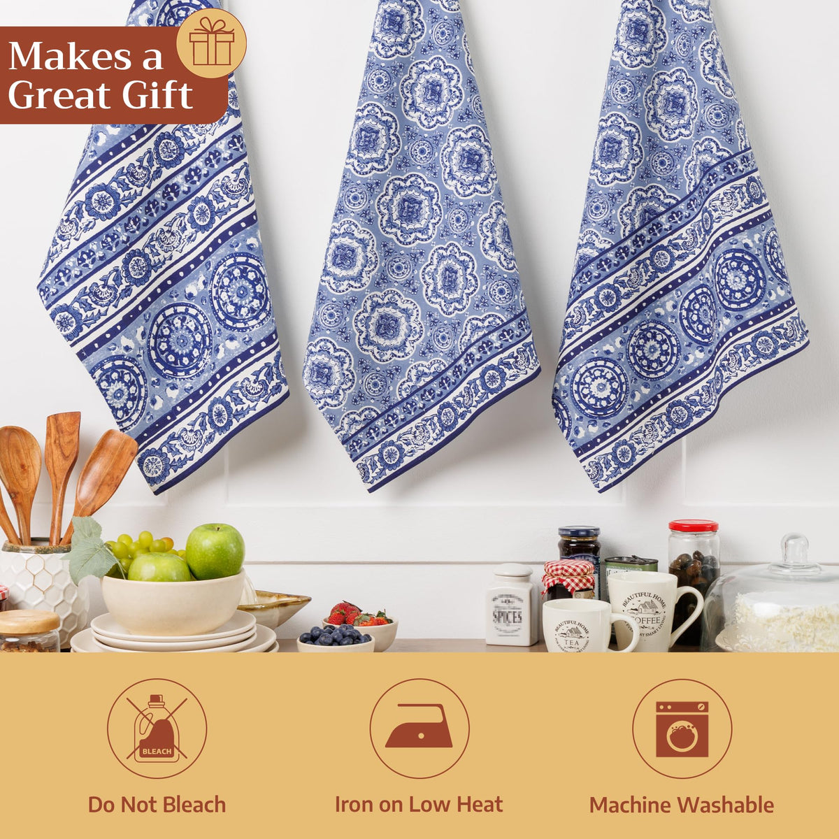 Melodie Bleue Kitchen Towels