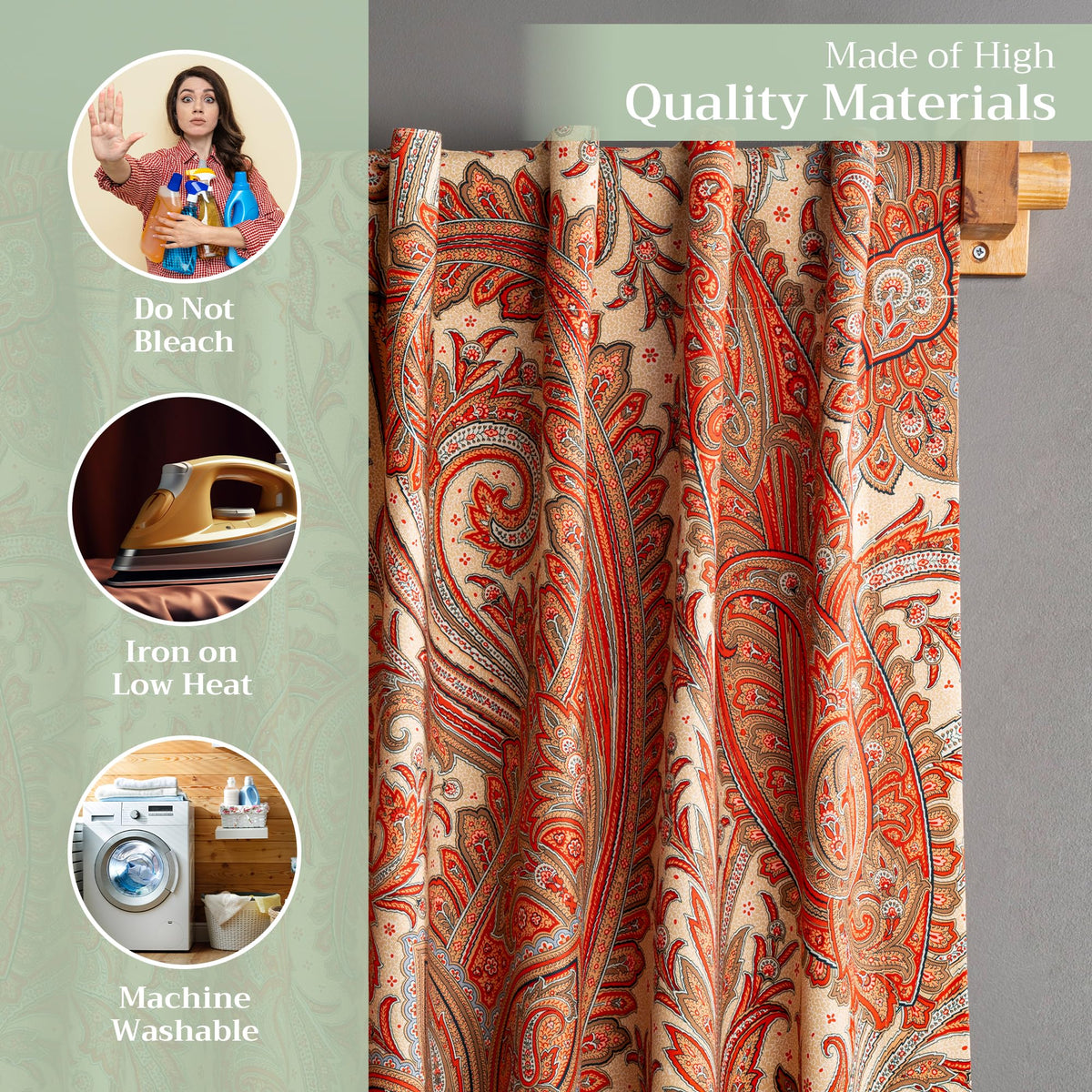 Kashmir Paisley Curtains