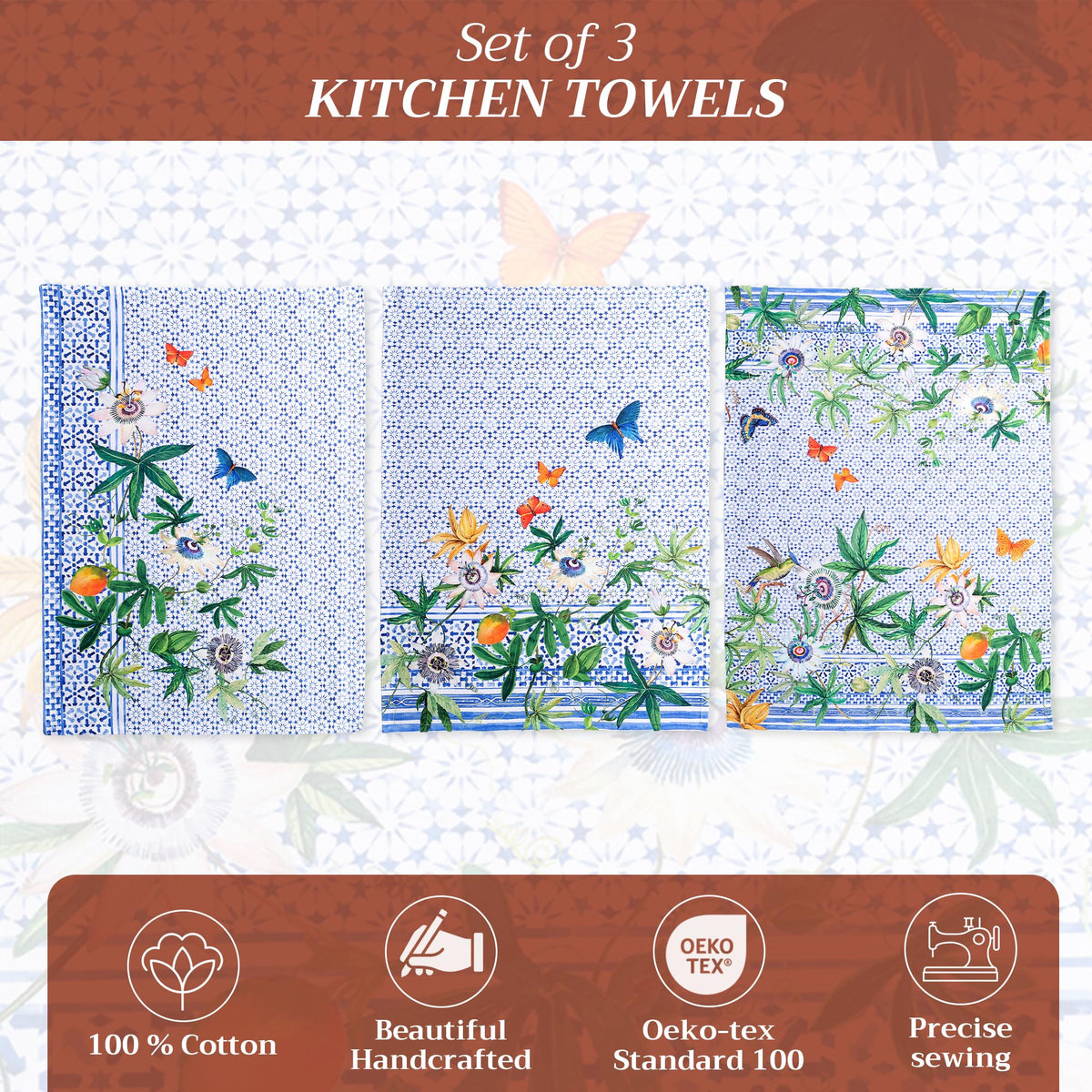 Passiflora Kitchen Towels