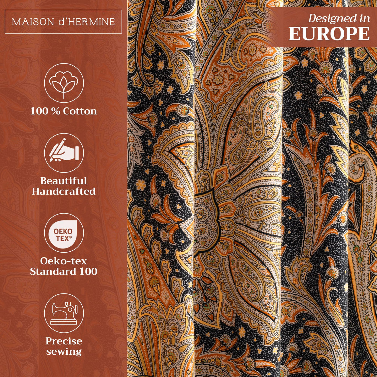 Kashmir Paisley Curtains