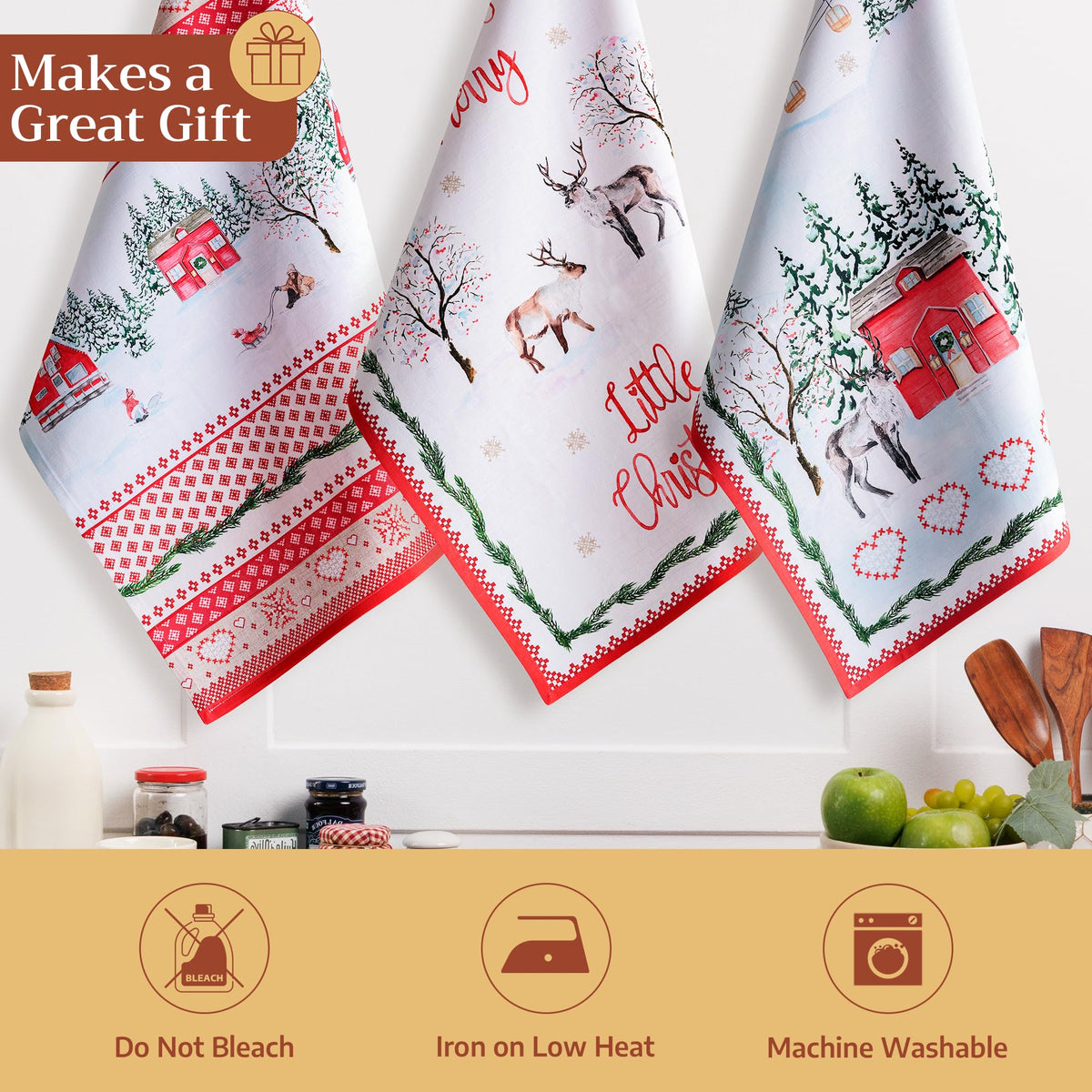 Rural Christmas Kitchen Towels