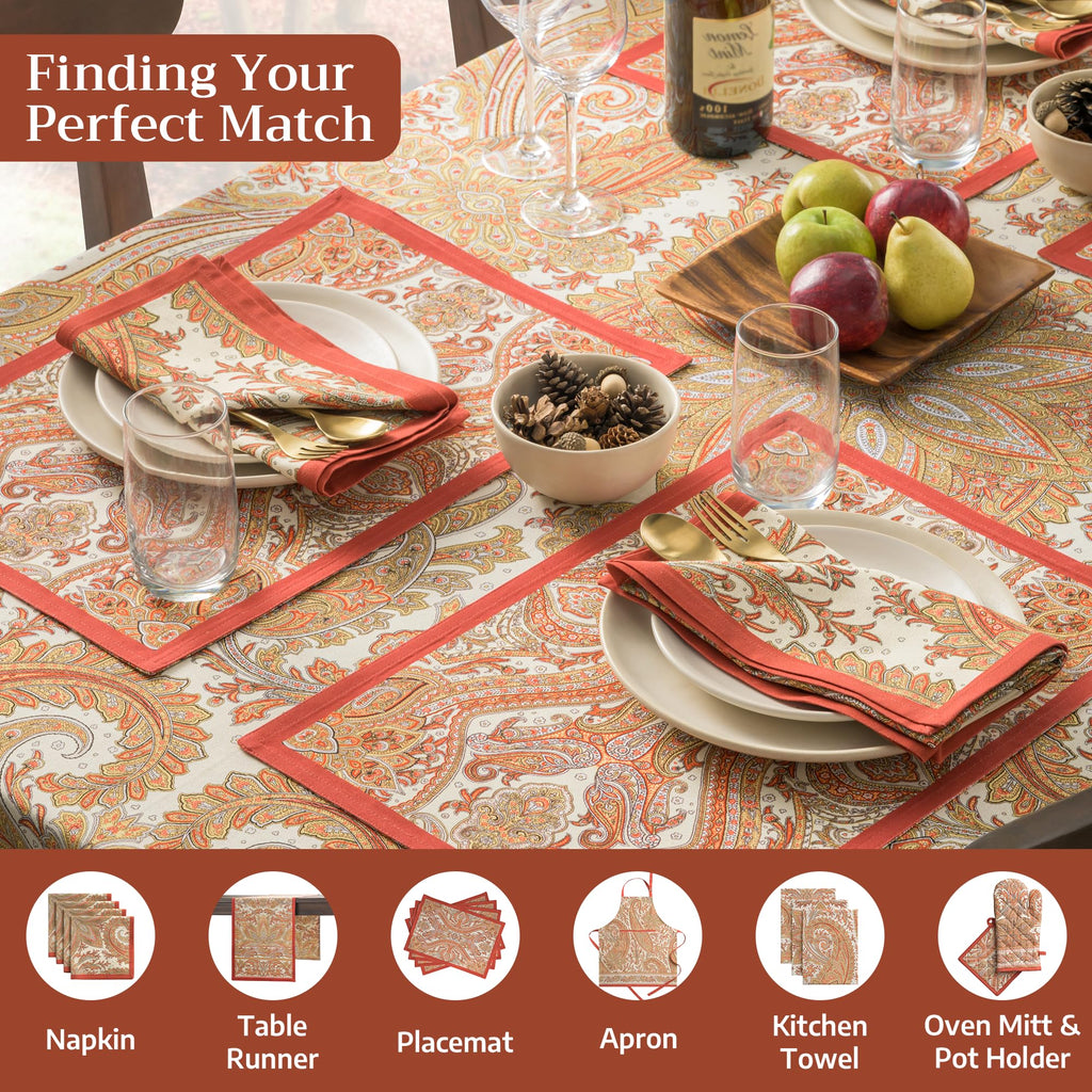 Kashmir Paisley Tablecloths