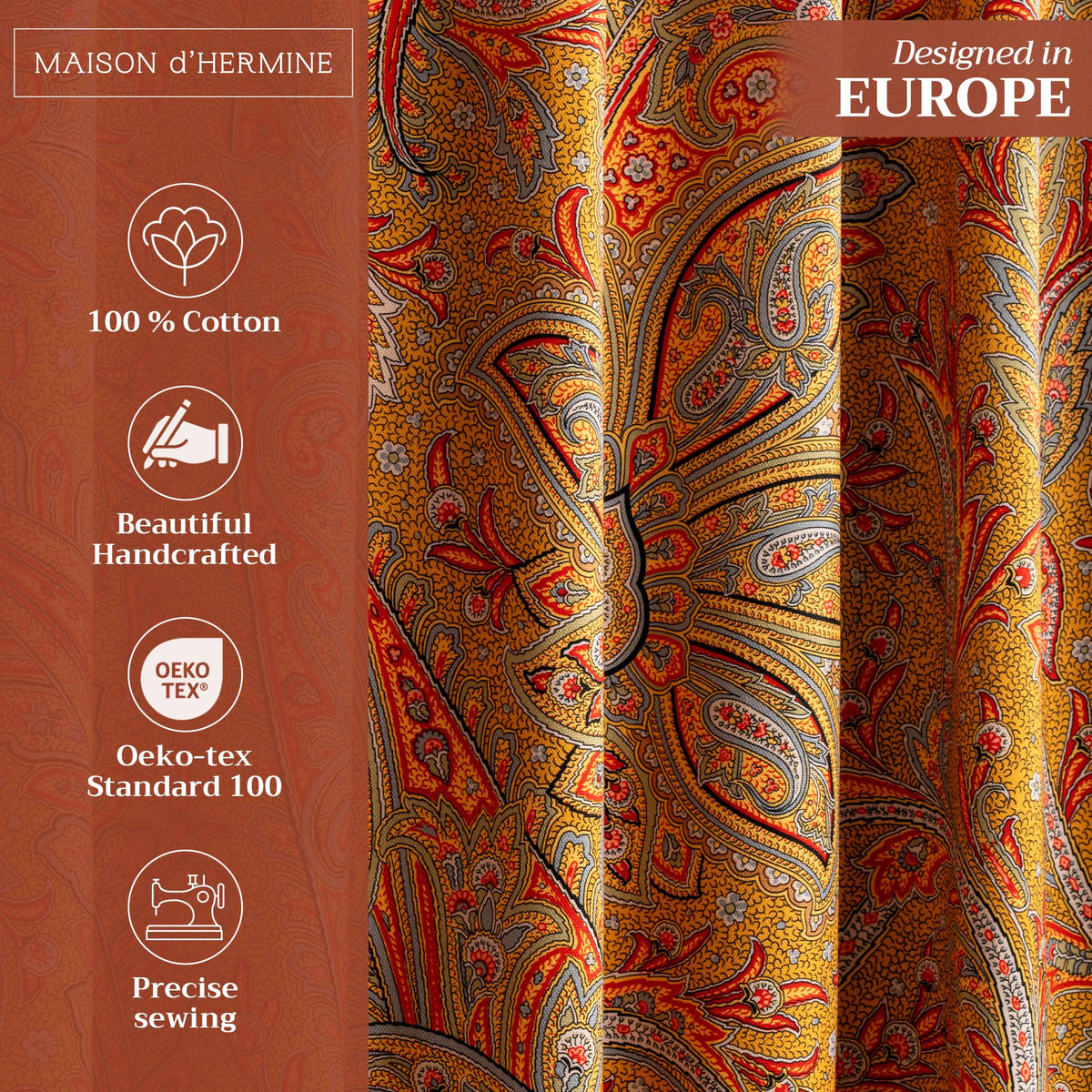 Kashmir Paisley Curtains