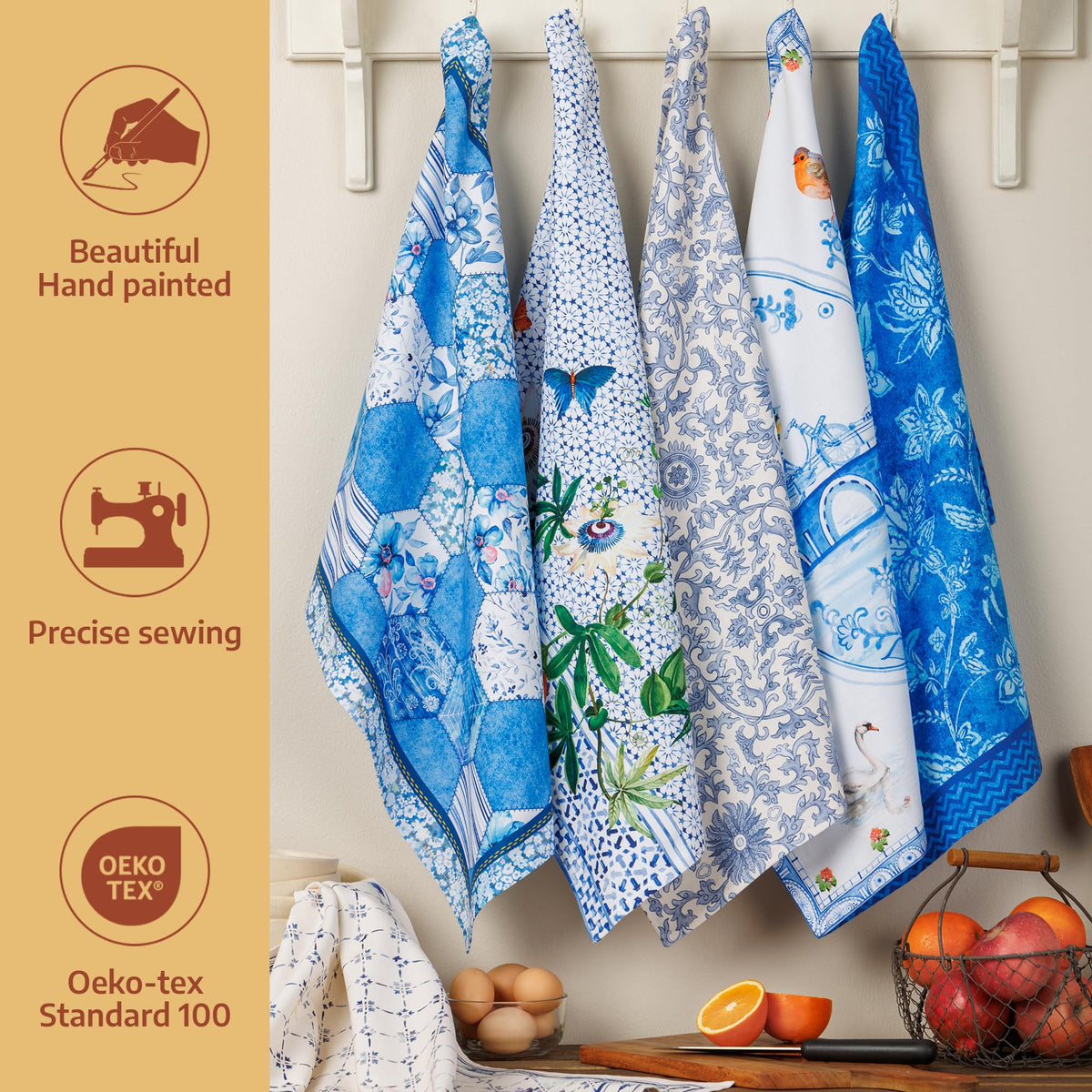 Classic Blues Kitchen Towels