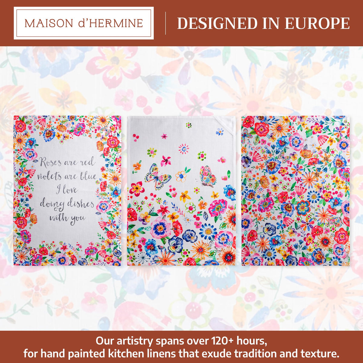 Happy Florals Kitchen Towels