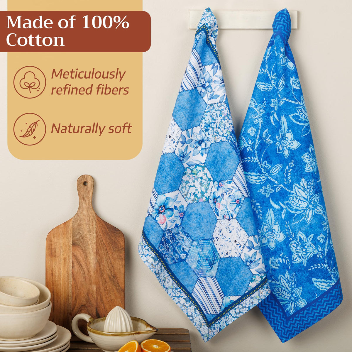 Classic Blues Kitchen Towels