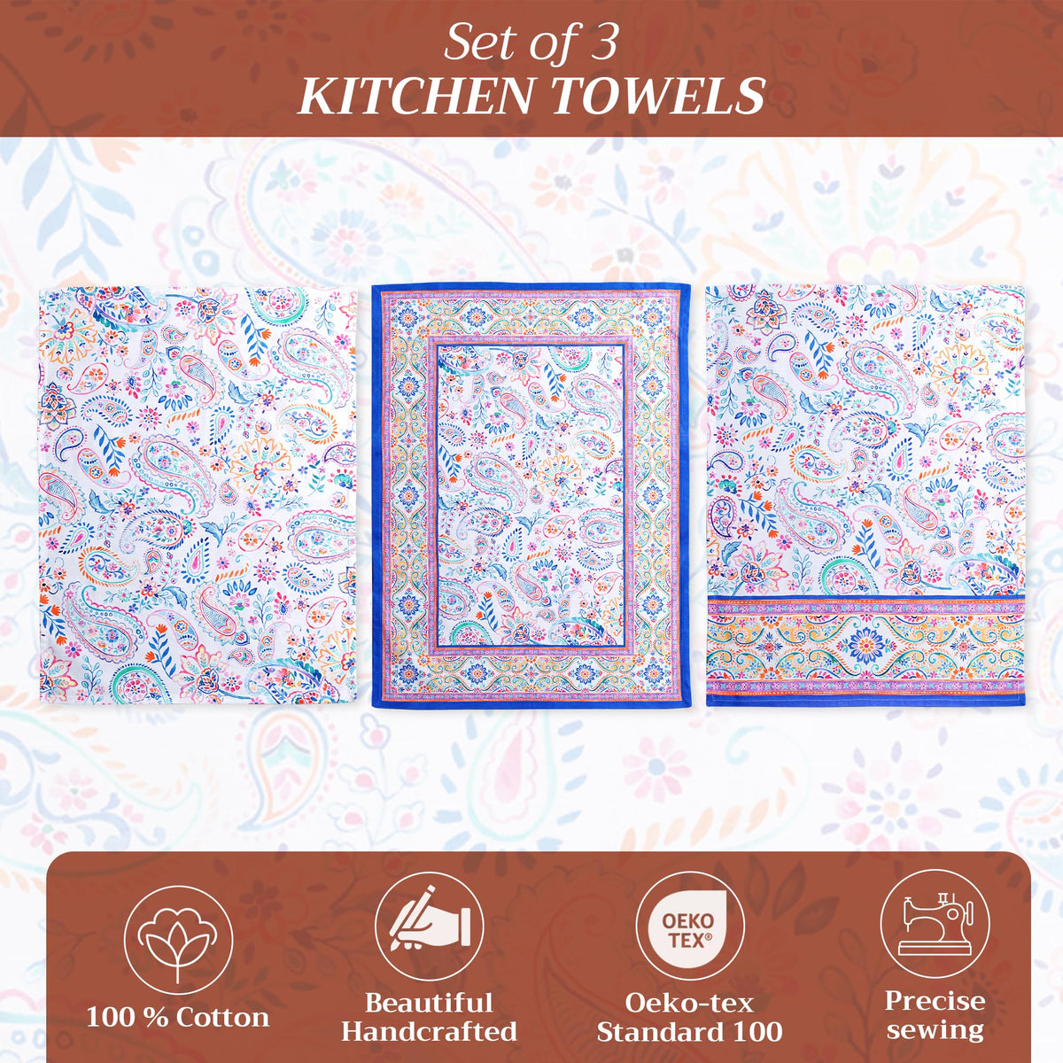 Indian Floral Kitchen Towels