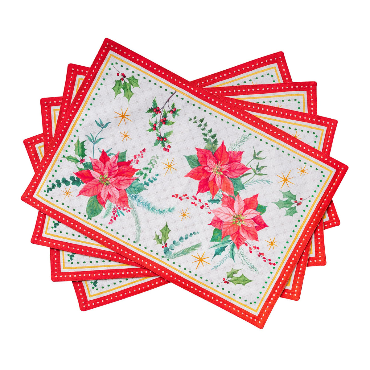 Poinsettia Christmas Placemats