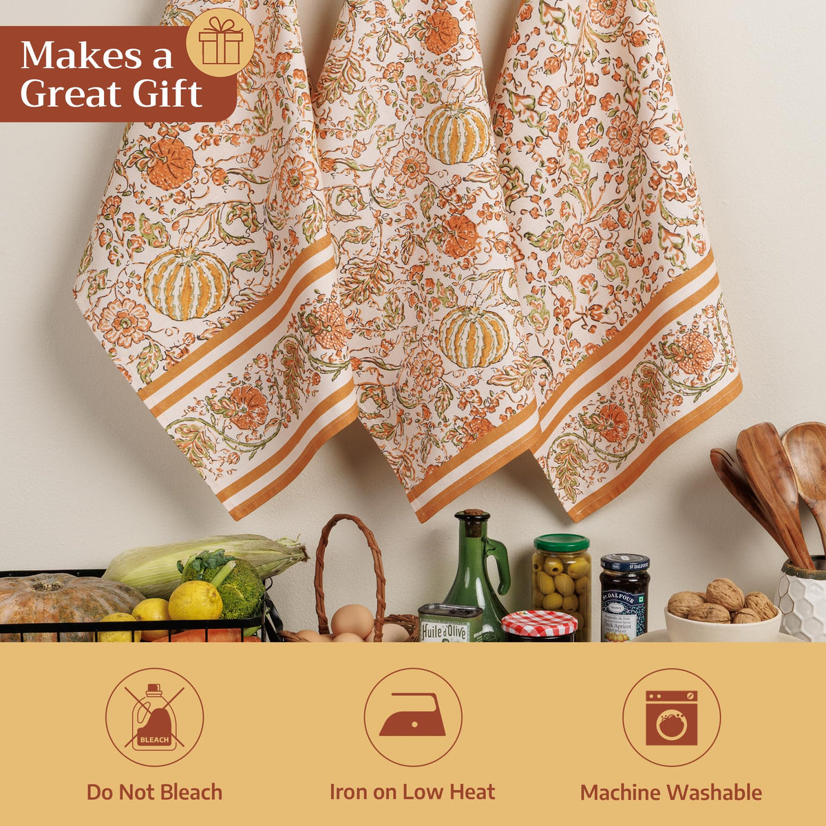 Pumpkin Spice Kitchen Towels