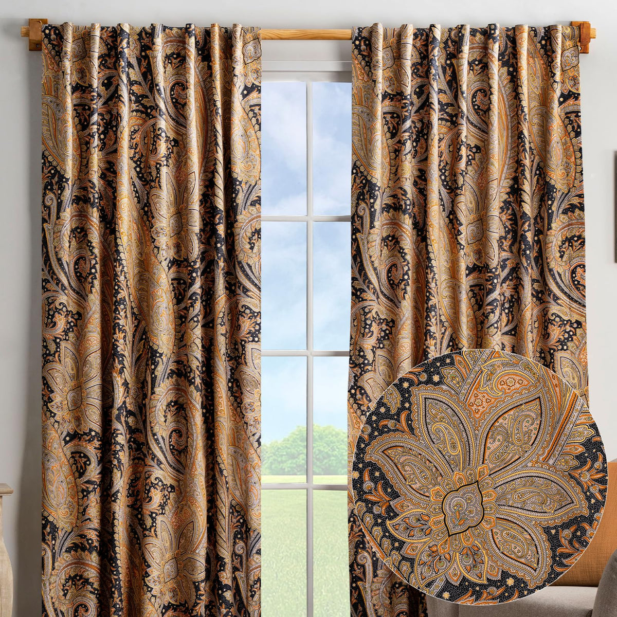 Kashmir Paisley Curtains