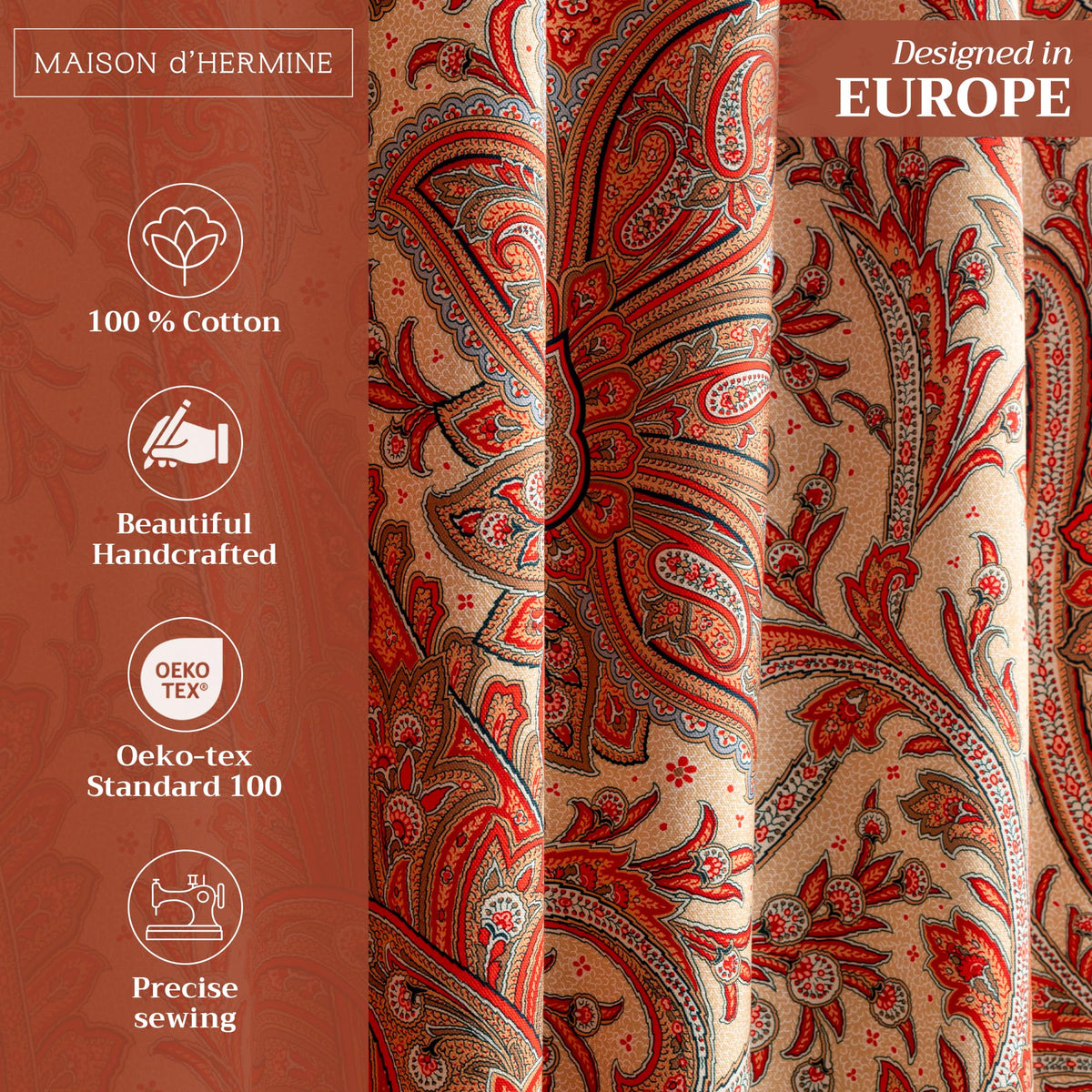 Kashmir Paisley Curtains