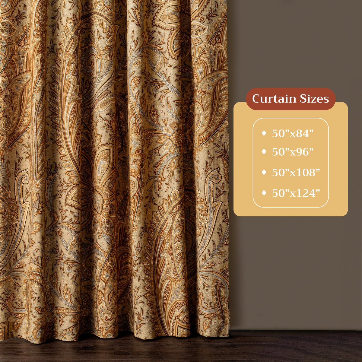 Kashmir Paisley Curtains