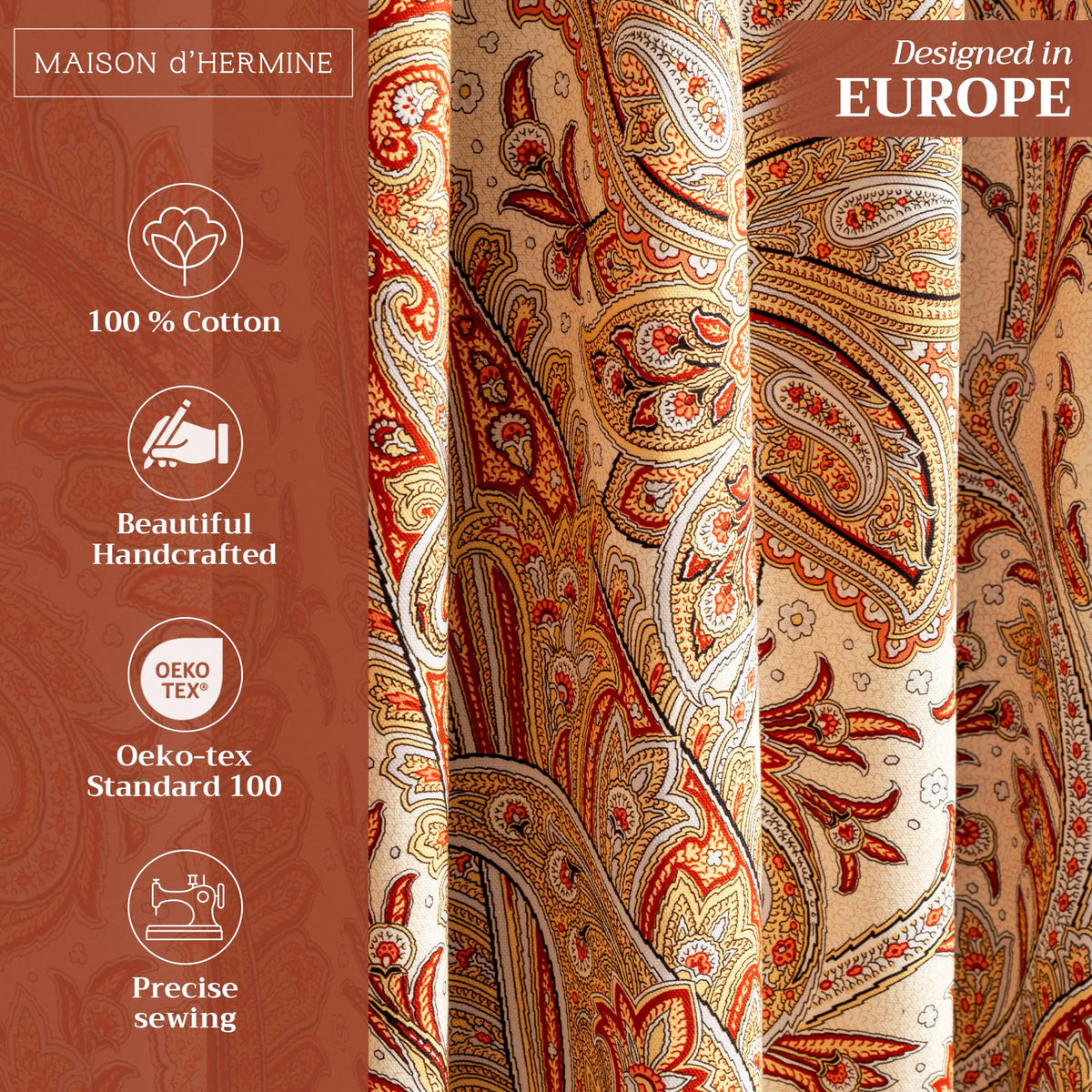 Kashmir Paisley Curtains