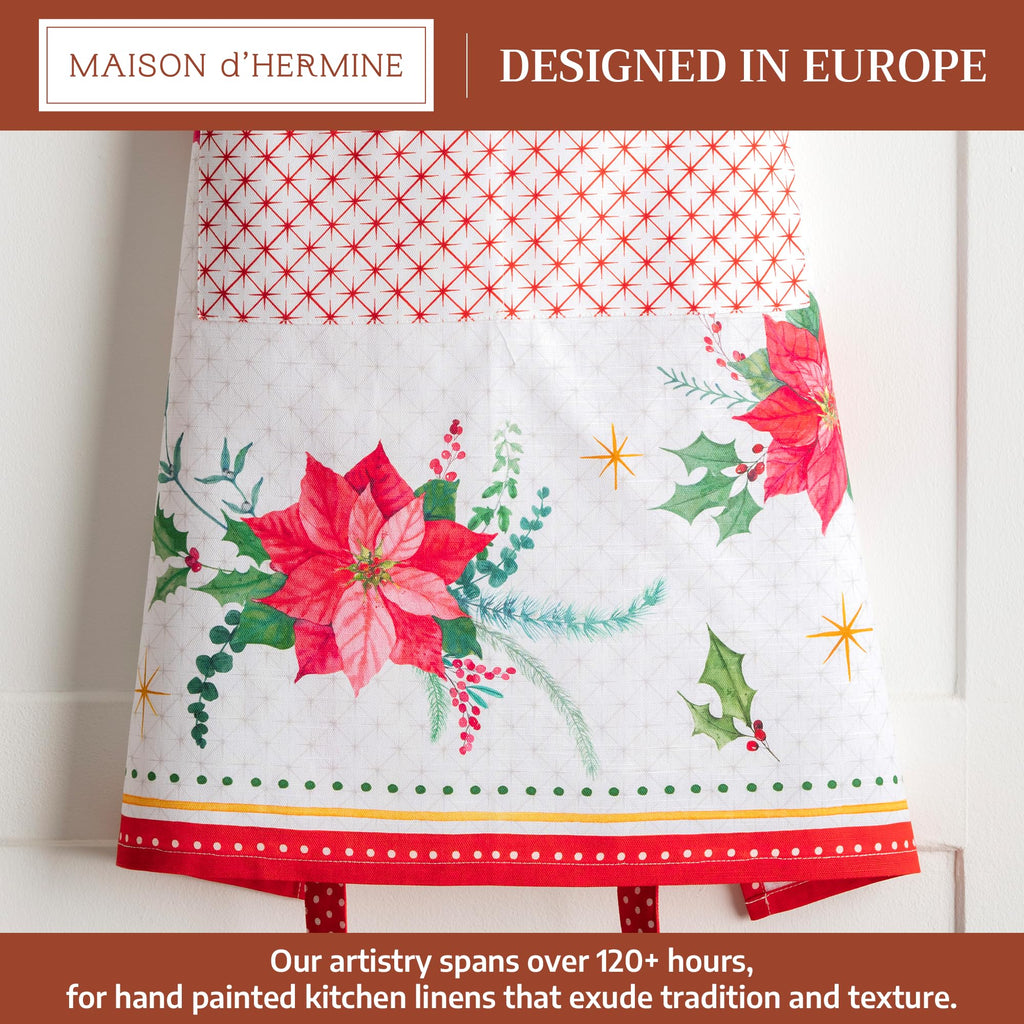 Poinsettia Christmas Apron