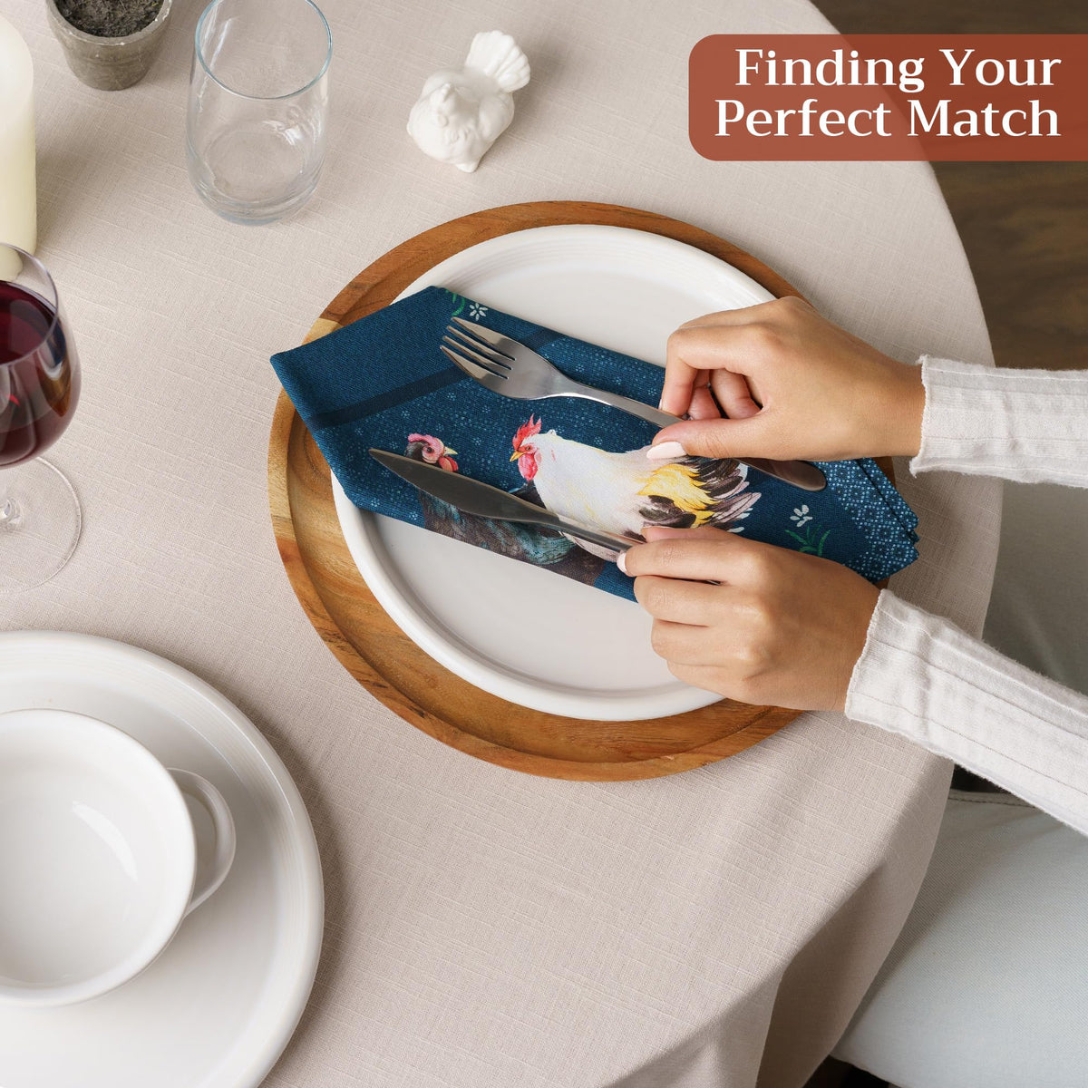 Meadow Rooster Napkins