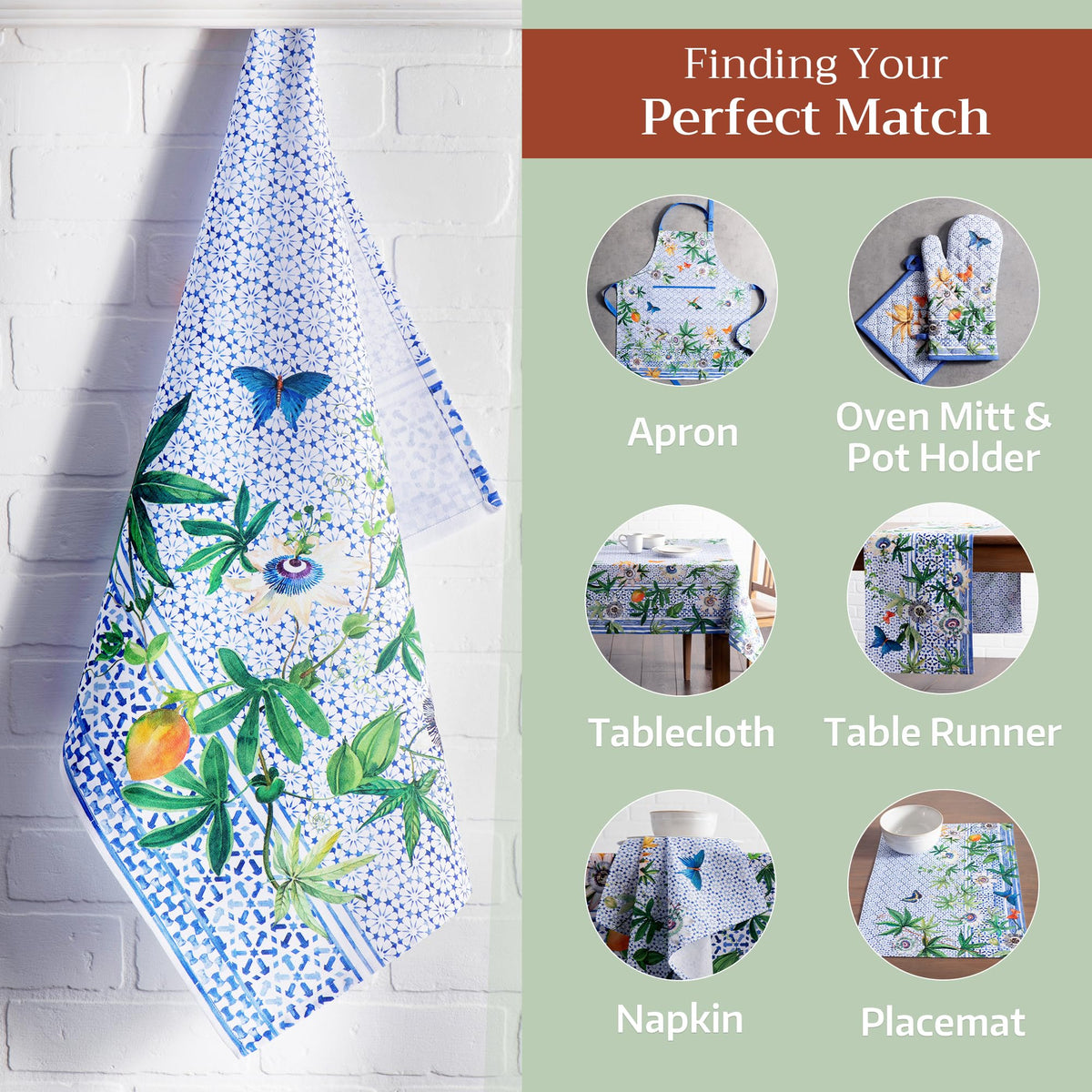 Passiflora Kitchen Towels