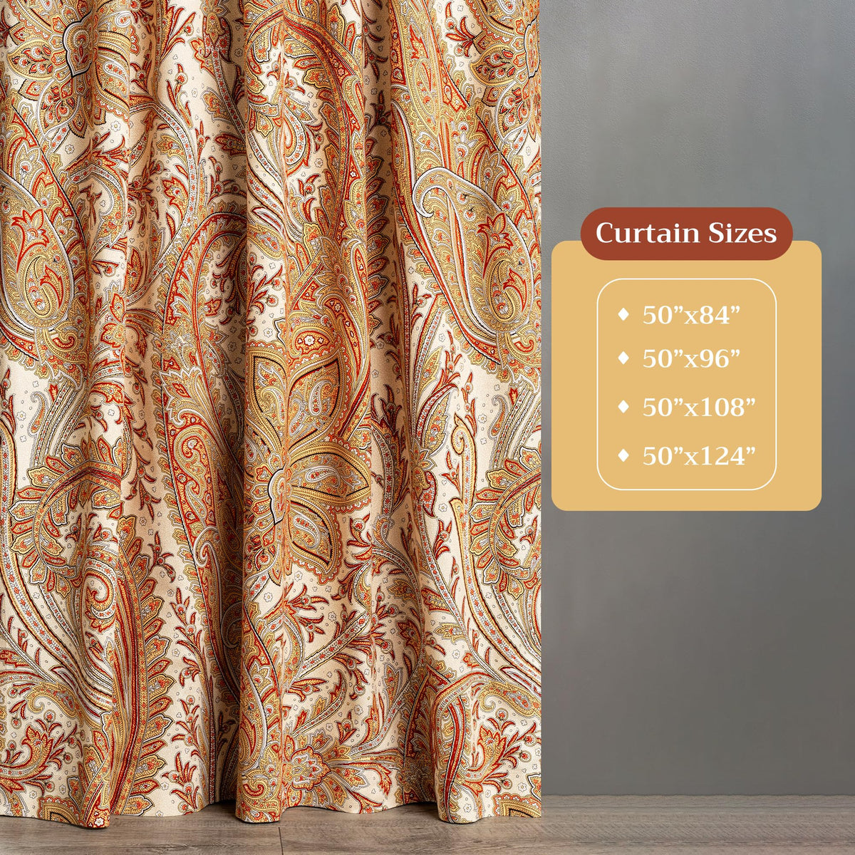 Kashmir Paisley Curtains